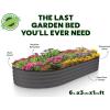 image:imagePlant amp Plot Galvanized Raised Garden Beds Outdoor  841 ft Planter Raised Beds for Gardening Vegetables Flowers  Large Metal Garden Box  Patented ToolFree Design GrayGray