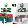 image:imagePlant amp Plot Galvanized Raised Garden Beds Outdoor  841 ft Planter Raised Beds for Gardening Vegetables Flowers  Large Metal Garden Box  Patented ToolFree Design GrayTurquoise