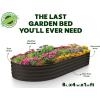 image:imagePlant amp Plot Galvanized Raised Garden Beds Outdoor  841 ft Planter Raised Beds for Gardening Vegetables Flowers  Large Metal Garden Box  Patented ToolFree Design GrayBlack