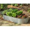 image:imagePlant amp Plot Galvanized Raised Garden Beds Outdoor  841 ft Planter Raised Beds for Gardening Vegetables Flowers  Large Metal Garden Box  Patented ToolFree Design GraySilver