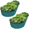image:imagePlant amp Plot Galvanized Raised Garden Beds Outdoor  841 ft Planter Raised Beds for Gardening Vegetables Flowers  Large Metal Garden Box  Patented ToolFree Design GrayTurquoise
