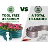 image:imagePlant amp Plot Galvanized Raised Garden Beds Outdoor  841 ft Planter Raised Beds for Gardening Vegetables Flowers  Large Metal Garden Box  Patented ToolFree Design GrayTurquoise