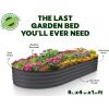 image:imagePlant amp Plot Galvanized Raised Garden Beds Outdoor  841 ft Planter Raised Beds for Gardening Vegetables Flowers  Large Metal Garden Box  Patented ToolFree Design GrayGray