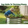 image:imageRound Galvanized Raised Garden Bed  441 ft Galvanized Raised Garden Beds Outdoor for Gardening Vegetables Flowers  Patented ToolFree Design Round Planter Silver2