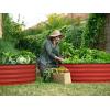 image:imageRound Galvanized Raised Garden Bed  441 ft Galvanized Raised Garden Beds Outdoor for Gardening Vegetables Flowers  Patented ToolFree Design Round Planter TealRed