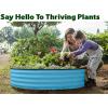 image:imageRound Galvanized Raised Garden Bed  441 ft Galvanized Raised Garden Beds Outdoor for Gardening Vegetables Flowers  Patented ToolFree Design Round Planter TealTeal