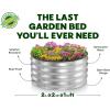 image:imageRound Galvanized Raised Garden Bed  441 ft Galvanized Raised Garden Beds Outdoor for Gardening Vegetables Flowers  Patented ToolFree Design Round Planter Silver2
