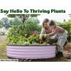 image:imageRound Galvanized Raised Garden Bed  441 ft Galvanized Raised Garden Beds Outdoor for Gardening Vegetables Flowers  Patented ToolFree Design Round Planter TealLavender