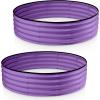 image:imageRound Galvanized Raised Garden Bed  441 ft Galvanized Raised Garden Beds Outdoor for Gardening Vegetables Flowers  Patented ToolFree Design Round Planter TealPurple