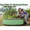 image:imageRound Galvanized Raised Garden Bed  441 ft Galvanized Raised Garden Beds Outdoor for Gardening Vegetables Flowers  Patented ToolFree Design Round Planter TealLight Green