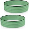 image:imageRound Galvanized Raised Garden Bed  441 ft Galvanized Raised Garden Beds Outdoor for Gardening Vegetables Flowers  Patented ToolFree Design Round Planter TealLight Green