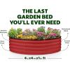 image:imageRound Galvanized Raised Garden Bed  441 ft Galvanized Raised Garden Beds Outdoor for Gardening Vegetables Flowers  Patented ToolFree Design Round Planter TealRed