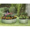 image:imageRound Galvanized Raised Garden Bed  441 ft Galvanized Raised Garden Beds Outdoor for Gardening Vegetables Flowers  Patented ToolFree Design Round Planter Silver2
