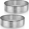 image:imageRound Galvanized Raised Garden Bed  441 ft Galvanized Raised Garden Beds Outdoor for Gardening Vegetables Flowers  Patented ToolFree Design Round Planter Silver2