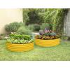 image:imageRound Galvanized Raised Garden Bed  441 ft Galvanized Raised Garden Beds Outdoor for Gardening Vegetables Flowers  Patented ToolFree Design Round Planter TealYellow
