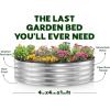 image:imageRound Galvanized Raised Garden Bed  441 ft Galvanized Raised Garden Beds Outdoor for Gardening Vegetables Flowers  Patented ToolFree Design Round Planter Silver2
