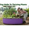 image:imageRound Galvanized Raised Garden Bed  441 ft Galvanized Raised Garden Beds Outdoor for Gardening Vegetables Flowers  Patented ToolFree Design Round Planter TealPurple