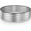 image:imageRound Galvanized Raised Garden Bed  441 ft Galvanized Raised Garden Beds Outdoor for Gardening Vegetables Flowers  Patented ToolFree Design Round Planter Silver1