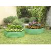 image:imageRound Galvanized Raised Garden Bed  441 ft Galvanized Raised Garden Beds Outdoor for Gardening Vegetables Flowers  Patented ToolFree Design Round Planter TealLight Green