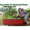 image:imageRound Galvanized Raised Garden Bed  441 ft Galvanized Raised Garden Beds Outdoor for Gardening Vegetables Flowers  Patented ToolFree Design Round Planter TealRed