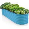 image:image9in1 Galvanized Steel Raised Garden Bed  8215 ft Modular Planter for Gardening Vegetables Flowers  18 Tall Metal Raised Garden Beds Outdoor White  Patented Design Planter BoxTeal