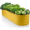 image:image9in1 Galvanized Steel Raised Garden Bed  8215 ft Modular Planter for Gardening Vegetables Flowers  18 Tall Metal Raised Garden Beds Outdoor White  Patented Design Planter BoxYellow