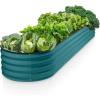 image:imagePlant amp Plot Galvanized Raised Garden Beds Outdoor  821 ft Planter Raised Beds for Gardening Vegetables Flowers  Large Metal Garden Box Black  Patented ToolFree DesignTurquoise