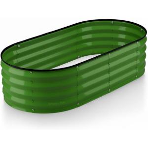 image:imagePlant amp Plot Galvanized Raised Garden Beds Outdoor  421 ft 2Pack Planter Raised Beds for Gardening Vegetables Flowers  Large Metal Garden Box White  Patented ToolFree DesignOlive Green