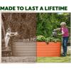 image:image9in1 Galvanized Raised Garden Beds Outdoor  8225 ft Modular Planter for Gardening Vegetables Flowers  32 Extra Tall Metal Raised Garden Bed Orange  Patented Design Planter Box