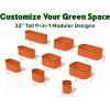 image:image9in1 Galvanized Raised Garden Beds Outdoor  8225 ft Modular Planter for Gardening Vegetables Flowers  32 Extra Tall Metal Raised Garden Bed Orange  Patented Design Planter Box