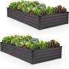 image:imagePlant amp Plot Galvanized Raised Garden Beds Outdoor  841 ft Planter Raised Beds for Gardening Vegetables Flowers  Large Metal Garden Box  Patented ToolFree Design Dark GrayDark Gray