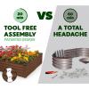 image:imagePlant amp Plot Galvanized Raised Garden Beds Outdoor  841 ft Planter Raised Beds for Gardening Vegetables Flowers  Large Metal Garden Box  Patented ToolFree Design Dark GrayDark Wood Grain