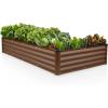 image:imagePlant amp Plot Galvanized Raised Garden Beds Outdoor  841 ft Planter Raised Beds for Gardening Vegetables Flowers  Large Metal Garden Box  Patented ToolFree Design Dark GrayDark Wood Grain