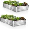 image:imagePlant amp Plot Galvanized Raised Garden Beds Outdoor  841 ft Planter Raised Beds for Gardening Vegetables Flowers  Large Metal Garden Box  Patented ToolFree Design Dark GraySilver
