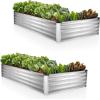 image:imagePlant amp Plot Galvanized Raised Garden Beds Outdoor  841 ft Planter Raised Beds for Gardening Vegetables Flowers  Large Metal Garden Box  Patented ToolFree Design Dark GraySilver