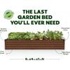image:imagePlant amp Plot Galvanized Raised Garden Beds Outdoor  841 ft Planter Raised Beds for Gardening Vegetables Flowers  Large Metal Garden Box  Patented ToolFree Design Dark GrayDark Wood Grain