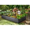 image:imagePlant amp Plot Galvanized Raised Garden Beds Outdoor  841 ft Planter Raised Beds for Gardening Vegetables Flowers  Large Metal Garden Box  Patented ToolFree Design Dark GrayDark Gray