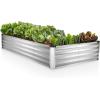 image:imagePlant amp Plot Galvanized Raised Garden Beds Outdoor  841 ft Planter Raised Beds for Gardening Vegetables Flowers  Large Metal Garden Box  Patented ToolFree Design Dark GraySilver