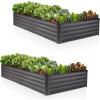 image:imagePlant amp Plot Galvanized Raised Garden Beds Outdoor  841 ft Planter Raised Beds for Gardening Vegetables Flowers  Large Metal Garden Box  Patented ToolFree Design Dark GrayDark Gray
