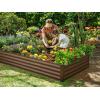 image:imagePlant amp Plot Galvanized Raised Garden Beds Outdoor  841 ft Planter Raised Beds for Gardening Vegetables Flowers  Large Metal Garden Box  Patented ToolFree Design Dark GrayDark Wood Grain