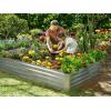 image:imagePlant amp Plot Galvanized Raised Garden Beds Outdoor  841 ft Planter Raised Beds for Gardening Vegetables Flowers  Large Metal Garden Box  Patented ToolFree Design Dark GraySilver