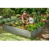 image:imagePlant amp Plot Galvanized Raised Garden Beds Outdoor  841 ft Planter Raised Beds for Gardening Vegetables Flowers  Large Metal Garden Box  Patented ToolFree Design Dark GraySilver