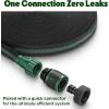 image:imageFlat Soaker Hose 150ft 75ft 2Pack for Garden  Drip Hose for Garden Beds Lawns and Trees  Heavy Duty Leakproof Design with Quick Connect  Linkable Irrigation System for Vegetables and Flowers25ft 2 pack
