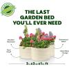 image:imagePlant amp Plot Galvanized Raised Garden Beds Outdoor  331 ft Planter Raised Beds for Gardening Vegetables Flowers  Large Metal Garden Box Red  Patented ToolFree DesignWhite