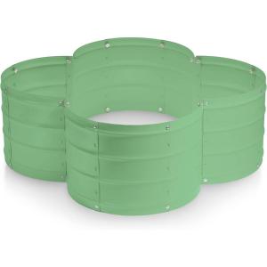 image:imagePlant amp Plot Galvanized Raised Garden Beds Outdoor  331 ft Planter Raised Beds for Gardening Vegetables Flowers  Large Metal Garden Box Red  Patented ToolFree DesignLight Green
