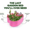 image:imagePlant amp Plot Galvanized Raised Garden Beds Outdoor  Planter Raised Beds for Gardening Vegetables Flowers  Large Metal Garden Box Lavender  ToolFree AssemblyPink