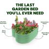 image:imagePlant amp Plot Galvanized Raised Garden Beds Outdoor  Planter Raised Beds for Gardening Vegetables Flowers  Large Metal Garden Box Lavender  ToolFree AssemblyLight Green