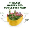 image:imagePlant amp Plot Galvanized Raised Garden Beds Outdoor  Planter Raised Beds for Gardening Vegetables Flowers  Large Metal Garden Box Lavender  ToolFree AssemblyYellow
