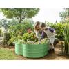 image:imagePlant amp Plot Galvanized Raised Garden Beds Outdoor  Planter Raised Beds for Gardening Vegetables Flowers  Large Metal Garden Box Lavender  ToolFree AssemblyLight Green