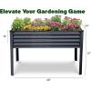image:imageGalvanized Raised Garden Beds Outdoor with Legs  482431in Elevated Planter Box for Vegetables Flowers Purple  Large Metal Garden Bed for Backyard Patio GardeningGray